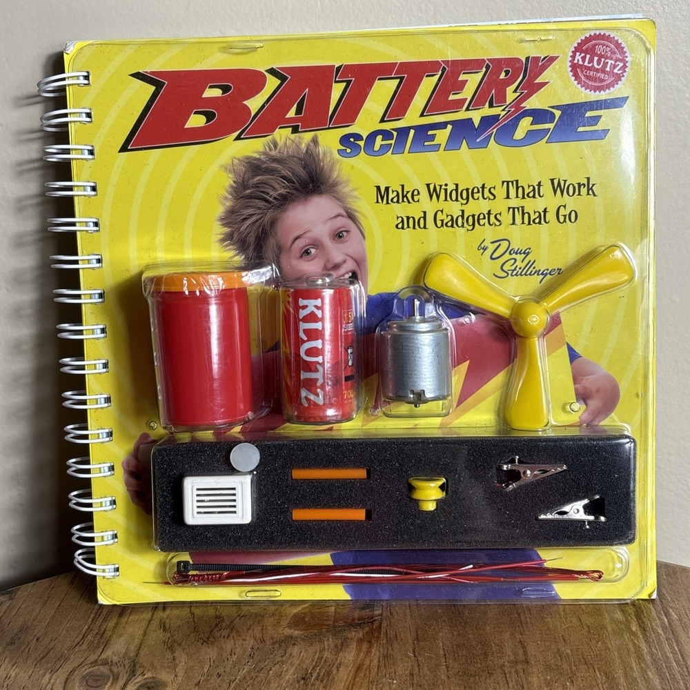 BATTERY SCIENCE Make 12 of Your Own Battery-Operated Toys! NEW BOOK/SCIENCE KIT